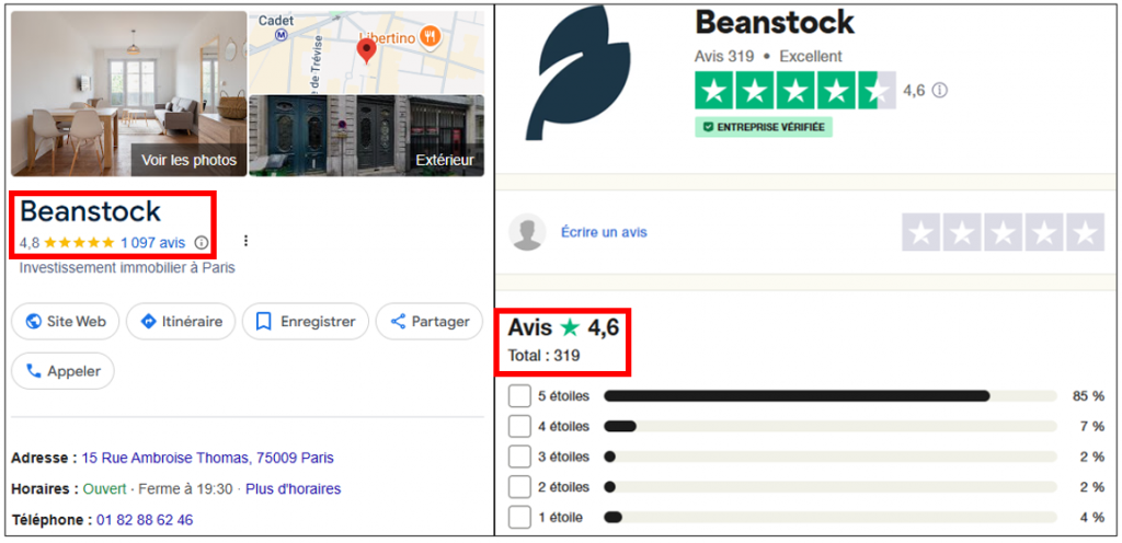 avis-beanstock-google-trustpilot