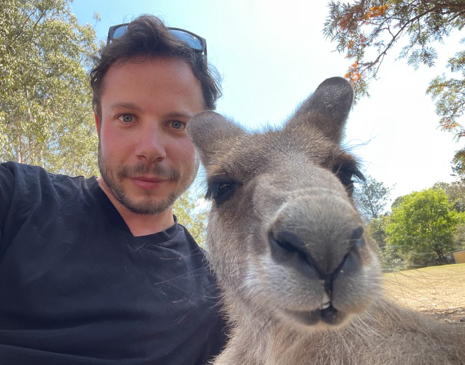 Nicolas et un kangourou
